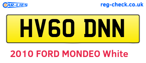 HV60DNN are the vehicle registration plates.