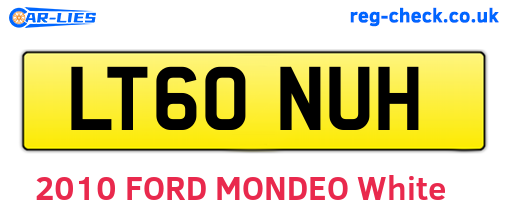 LT60NUH are the vehicle registration plates.
