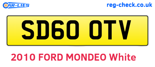 SD60OTV are the vehicle registration plates.