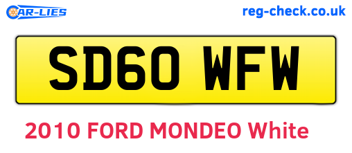 SD60WFW are the vehicle registration plates.