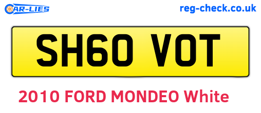 SH60VOT are the vehicle registration plates.