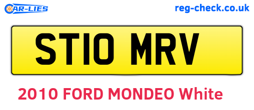 ST10MRV are the vehicle registration plates.