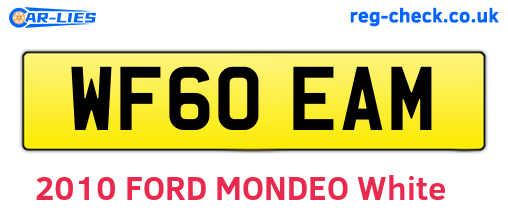 WF60EAM are the vehicle registration plates.