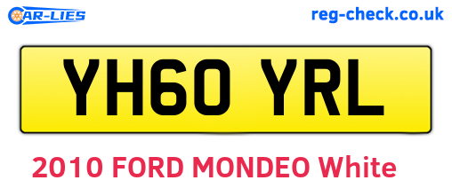 YH60YRL are the vehicle registration plates.