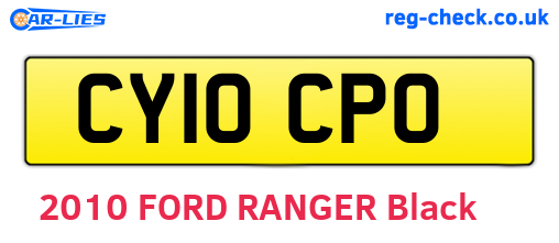 CY10CPO are the vehicle registration plates.
