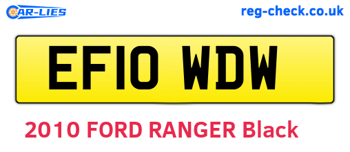 EF10WDW are the vehicle registration plates.