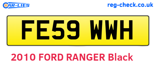 FE59WWH are the vehicle registration plates.