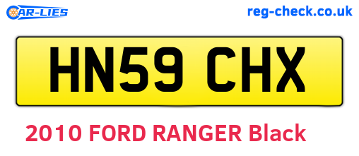 HN59CHX are the vehicle registration plates.