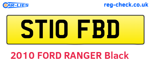 ST10FBD are the vehicle registration plates.