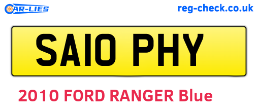 SA10PHY are the vehicle registration plates.