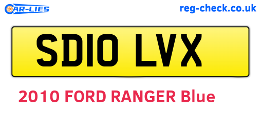 SD10LVX are the vehicle registration plates.