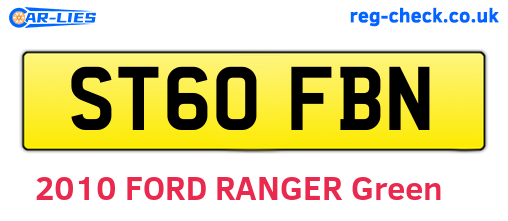 ST60FBN are the vehicle registration plates.