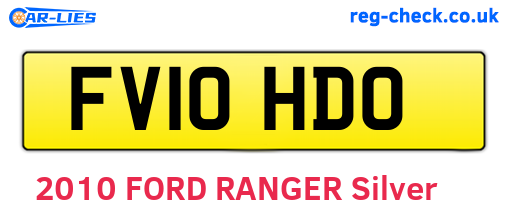FV10HDO are the vehicle registration plates.
