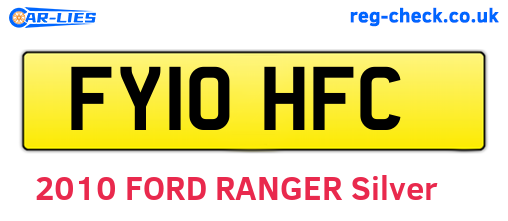 FY10HFC are the vehicle registration plates.