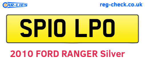 SP10LPO are the vehicle registration plates.