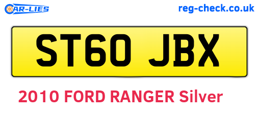 ST60JBX are the vehicle registration plates.