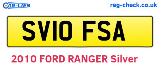SV10FSA are the vehicle registration plates.