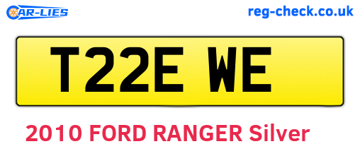 T22EWE are the vehicle registration plates.