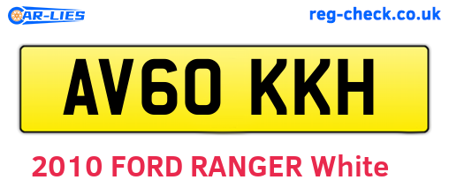 AV60KKH are the vehicle registration plates.