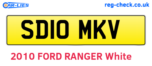 SD10MKV are the vehicle registration plates.