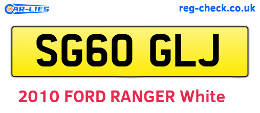 SG60GLJ are the vehicle registration plates.
