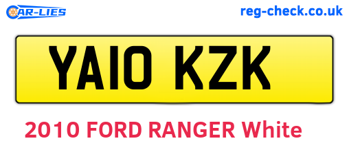 YA10KZK are the vehicle registration plates.