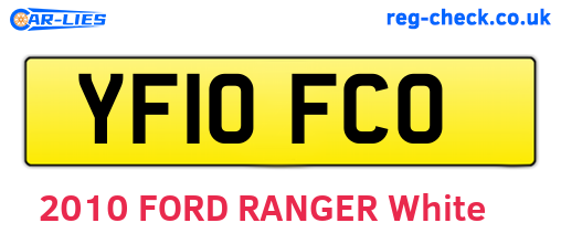 YF10FCO are the vehicle registration plates.