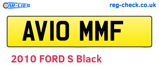 AV10MMF are the vehicle registration plates.