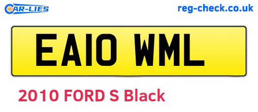 EA10WML are the vehicle registration plates.