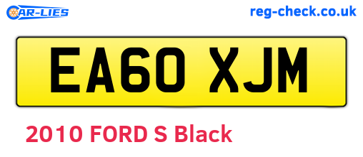 EA60XJM are the vehicle registration plates.