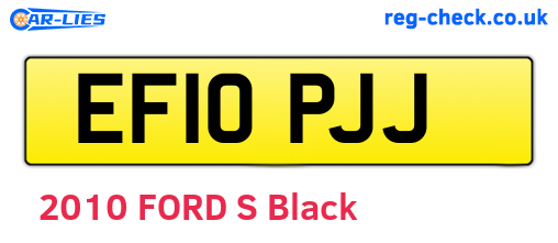 EF10PJJ are the vehicle registration plates.