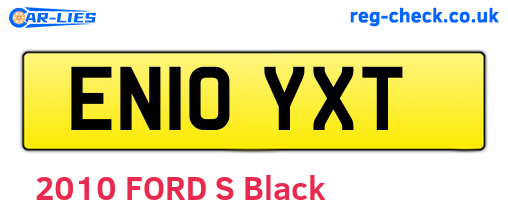 EN10YXT are the vehicle registration plates.