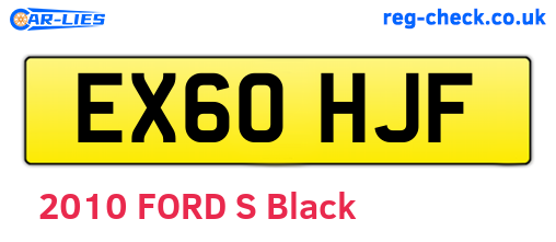 EX60HJF are the vehicle registration plates.