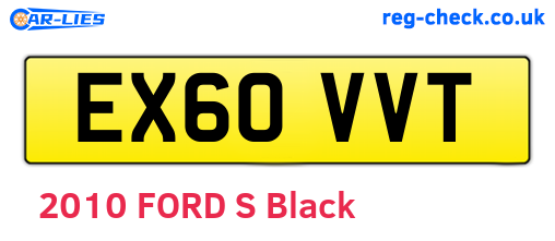 EX60VVT are the vehicle registration plates.