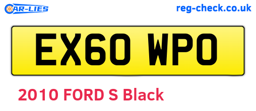 EX60WPO are the vehicle registration plates.