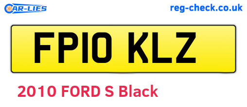 FP10KLZ are the vehicle registration plates.