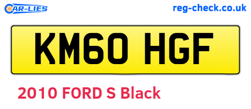 KM60HGF are the vehicle registration plates.