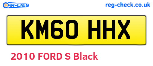 KM60HHX are the vehicle registration plates.