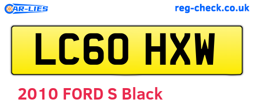LC60HXW are the vehicle registration plates.
