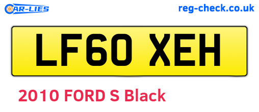 LF60XEH are the vehicle registration plates.