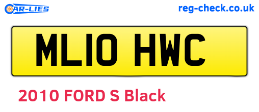 ML10HWC are the vehicle registration plates.
