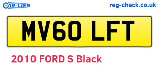 MV60LFT are the vehicle registration plates.
