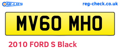 MV60MHO are the vehicle registration plates.