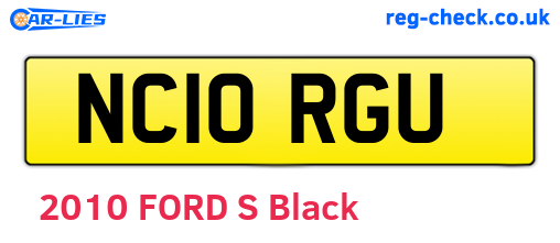 NC10RGU are the vehicle registration plates.