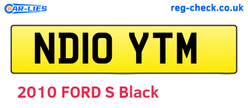 ND10YTM are the vehicle registration plates.