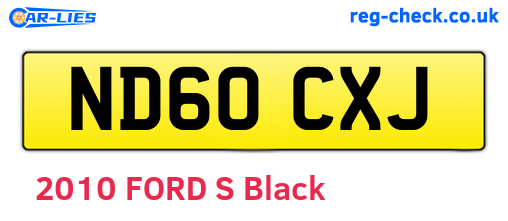 ND60CXJ are the vehicle registration plates.