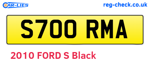 S700RMA are the vehicle registration plates.