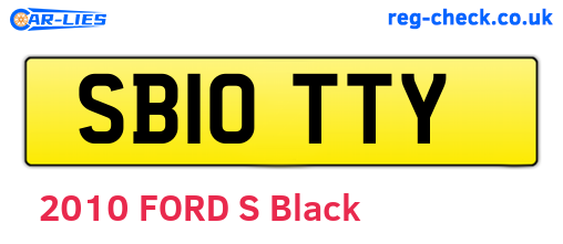 SB10TTY are the vehicle registration plates.