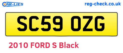 SC59OZG are the vehicle registration plates.