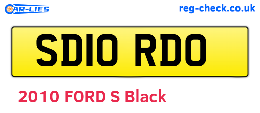 SD10RDO are the vehicle registration plates.